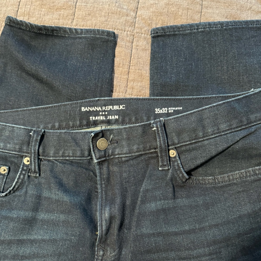 Banana Republic Travel Jeans 35x32 Athletic Fit - Picture 5 of 8